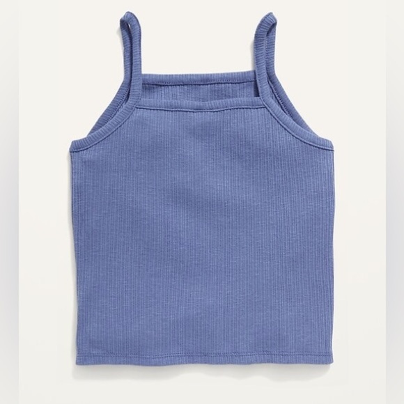 Old Navy Blue Ribbed Knit Cami Girl's Top Small (6-7) - Picture 1 of 4